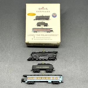 2018 Hallmark Andenken 3 Polarexpress Lionel Miniatur Zug Weihnachtsschmuck - Bild 1 von 24