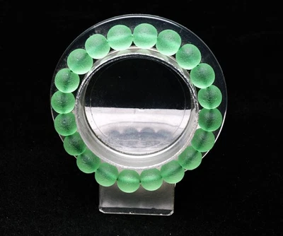 Pulsera de cuentas redondas de cuarzo turmalina verde natural de 10 mm AAA Foto 1 de 4