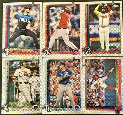 Twelve Card 2025 Topps Chrome X-fractor Lot - Image 1 of 2