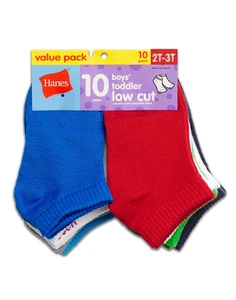 Hanes® Boy's and Toddler Low Cut Socks, 10-Pack  NEW!!! - Picture 1 of 2