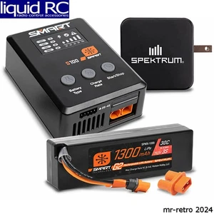 Spektrum XPSS315 Smart Powerstage Bundle: 1300mah 3s 30c LiPo Battery (Ic2)/S100 - Picture 1 of 1