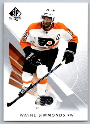 2018-19 SP Authentic 2017-18 Update Wayne Simmonds Philadelphia Flyers #8 - Image 1 of 2