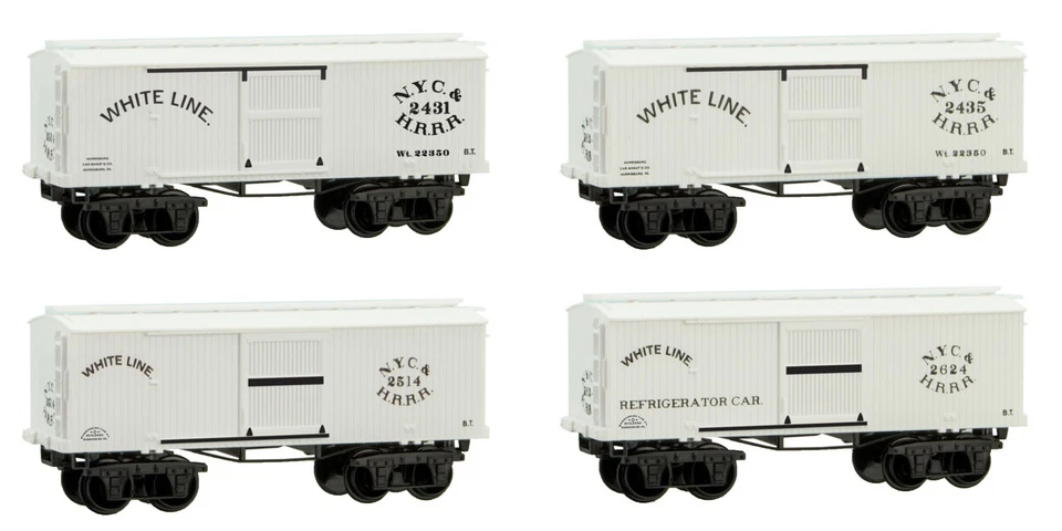 Micro-Trains MTL N-Scale 26ft Civil War Box Cars CWE White Line - Runner 4-Pack - Image 1 of 1