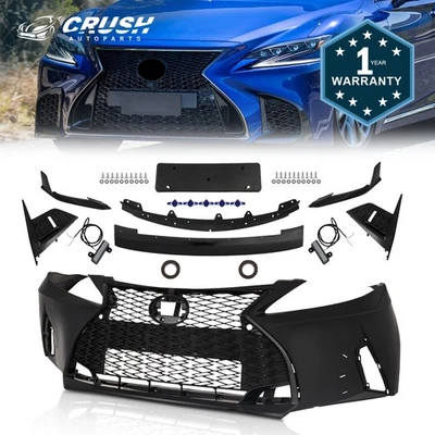 For 06-13 Lexus IS250 IS350 Bumper W/LED Fog Light ＆ Lip Kit Conversion To 2021+ Foto 1 de 4