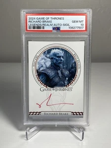 2024 Game Of Thrones Legends of the Realm Richard Brake Red Sigil Auto PSA 10 - Picture 1 of 2