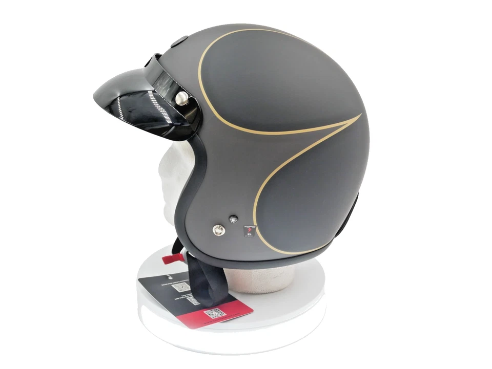 Torc T-50 Retro Helmet Matte Hardy Black Size XL - T5015HARDY25 - Image 1 of 4