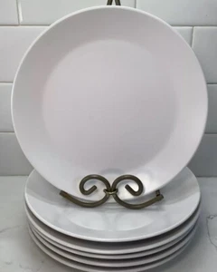 6- Noritake Progressions China Pearl White 8.25” Salad Plates #9006 - Picture 1 of 20