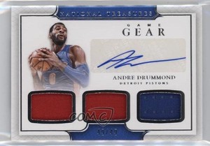 2016-17 Panini National Treasures Game Gear Triple /49 Andre Drummond #8 Auto