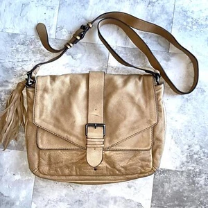 Echtleder Treasure & Bond hellbraun Messenger Schultertasche Handtasche - Bild 1 von 16