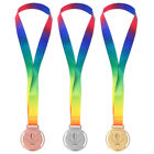  3 Pcs Gold Bronze Winner Medals Basketball Trophy Universal