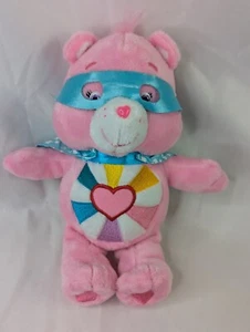Peluche rosa Care Bears Super Hero corazones esperanzados 8 pulgadas 2017 TCFC Just Play - Imagen 1 de 10