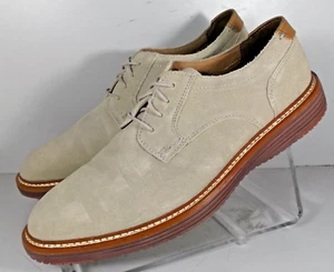 594358 MS50 HODGES MEN'S SHOES SIZE 9 M BEIGE SUEDE LACE UP JOHNSTON & MURPHY - Picture 1 of 6