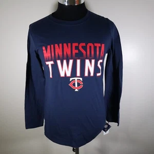 Minnesota Twins T-Shirt Mens Small MLB Genuine Merchandise Blue Long Sleeve NWT - Picture 1 of 9