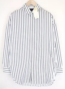 Scotch&Soda Ams Couture Hombre Camisa M Largo Fit Blanco Rayas Algodón Puro - Imagen 1 de 8