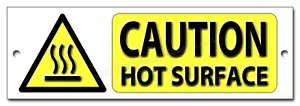 ADVERTENCIA LETRERO DE METAL SUPERFICIE CALIENTE. COCINA, RESTAURANTE, ADVERTENCIA SEÑAL INSTRUCTIVA - Imagen 1 de 1