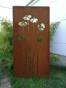 Edelrost Garten Sichtschutzwand aus Cortenstahl 2mm B75H180cm 031925-4C - Bild 1 von 7