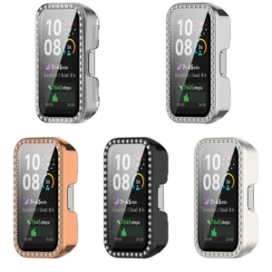 Jednorzędowe diamentowe etui ochronne etui na zegarek do Huawei Band 8/9/10 - Zdjęcie 1 z 16