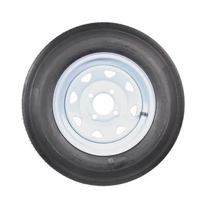 eCustomrim Trailer Tire On White Rim 530-12 5.30-12 5.30 x 12 Load Range C 4 ... - Picture 1 of 9