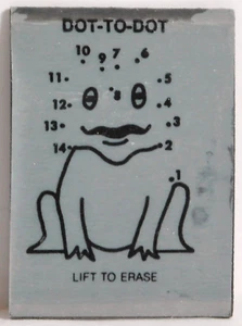 LIFT TO ERASE 1980 CRACKER JACK DOT TO DOT FROG - Picture 1 of 2