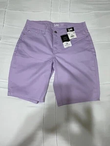 Lee Bermuda midrise regular fit shorts size 12 M lavender NWT - Picture 1 of 3