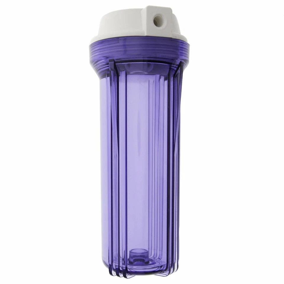 REVERSE OSMOSIS WATER FILTER HOUSING SUMP CLEAR 10" STANDARD 1/4" FPNT - Image 1 of 1