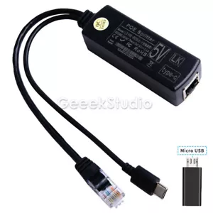 Raspberry Pi 4 Gigabit USB Tipo C Divisor PoE Activo 5V IEEE 802.3af Power Over - Imagen 1 de 8
