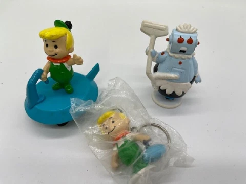 Vintage Lot Of 3 Jetsons PVC Figures Elroy Rosie Robot Maid & Glider Toy Cover