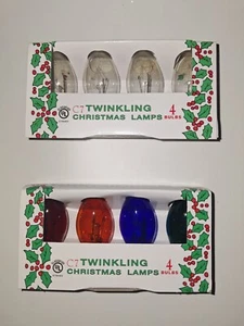 C7 Replacement Lights /Twinkle Clear OR Twinkle Multi 4 per box - Picture 1 of 16