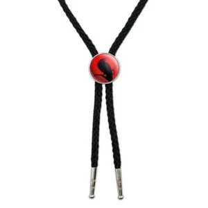 Crow on Branch Western Southwest Cowboy Necktie Bow Bolo Tie - Picture 1 of 3