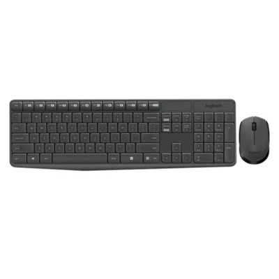 Logitech MK235 Wireless Tastatur mit Maus Combo Anthrazit 10 m Reichweite - Bild 1 von 4
