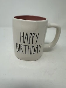 Taza Rae Dunn FELIZ CUMPLEAÑOS, Taza Rae Dunn Blanca Feliz Cumpleaños, NUEVA - Imagen 1 de 4