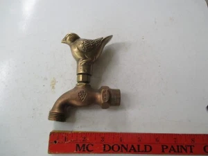 Vintage Solid Brass Hen Faucet / Outdoor Water / Garden Faucet - Picture 1 of 11
