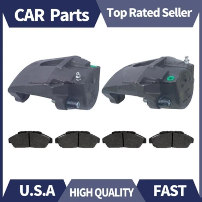 Juego de pinzas de freno delanteras y pastillas de freno de cerámica para Dodge Dakota 2002 2001 2000 Foto 1 de 4