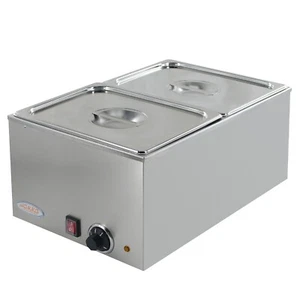 Scaldavivande Elettrico Bain Marie Acciaio Inox Vapore Tavolo Scaldavivande Buffet - Foto 1 di 8