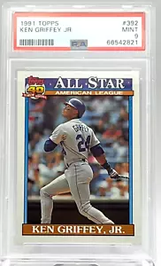1991 MLB Topps All Star Card 392 Ken Griffey, Jr. Mariners MINT PSA 9 66542821 - Picture 1 of 5