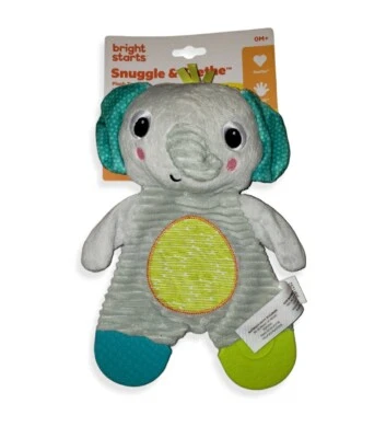 Bright Starts Lovey Teether Plush Crinkle Elephant Toy BPA Free 0+M NEW! - Image 1 of 3