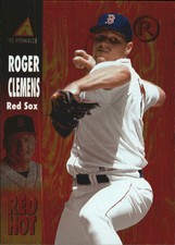 1995 Pinnacle Red Hot Boston Red Sox Baseball Card #RH18 Roger Clemens
