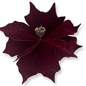 3 x Poinsettia flowers. Christmas poinsettia , Olive Green, Burgundy, Champagne - Picture 1 of 29