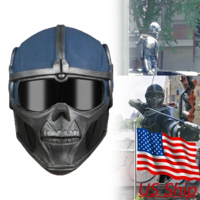 Black Widow Captain America Cosplay Taskmaster Mask Superhero Helmet Latex Props - Image 1 of 4