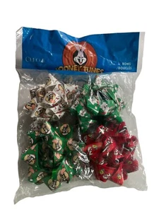 Vintage Cleo Looney Tunes Christmas Ribbon 4 Gift Bows Taz Bugs Tweety Sylvester - Picture 1 of 7