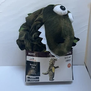 Rubies Roarin Rex Dinasaur Hooded Jumpsuit Halloween Dress Up Costume Small 6/7 - Picture 1 of 5