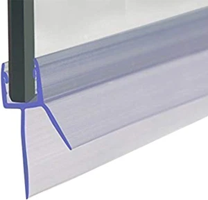Frameless Shower Door Seal with Drip Rail for 1/4" Thick Glass, 27.5" Long - Picture 1 of 12