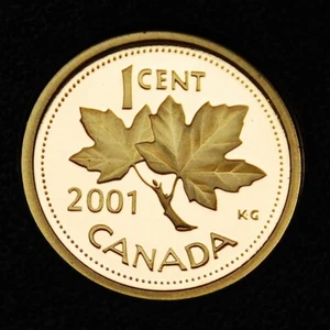 2001 1¢ proof coin from the proof set - Bild 1 von 2
