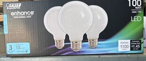 100W Leuchtmittel FEIT Elektro 120V Tageslicht 12 Lichter entspricht 1100 Lumen 12 Birnen - Bild 1 von 2
