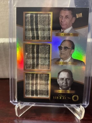 Pieces of the Past Villains Lansky/Genovese/Masseria Triple CLOTH Relic #489 - Image 1 of 3