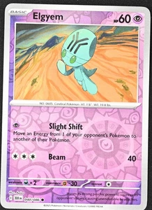 Carta Pokémon holográfica inversa Elgyem 040/086 SV: Black Bolt casi nueva/muy buena - Imagen 1 de 2