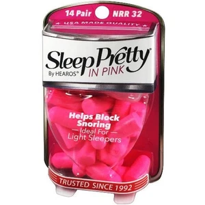 Hearos Sleep Pretty In Pink Women'S Ear Plugs Silky Soft 14 Pairs - Picture 1 of 2