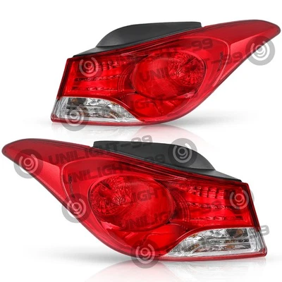 For 2011-2013 Hyundai Elantra Tail Light Outer Set Pair Halogen Left&Right 11-13 - Image 1 of 4