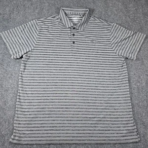 Puma Polo Shirt Mens XL Performance Golf Logo Gray Striped Short Sleeve - Imagen 1 de 13