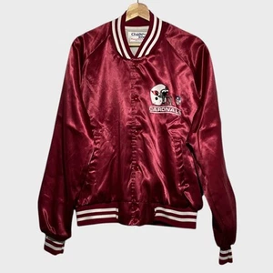 Vintage 1980s Chalk Line Phoenix Cardinals Arizona Maroon NFL Satin Jacket Large - Picture 1 of 6